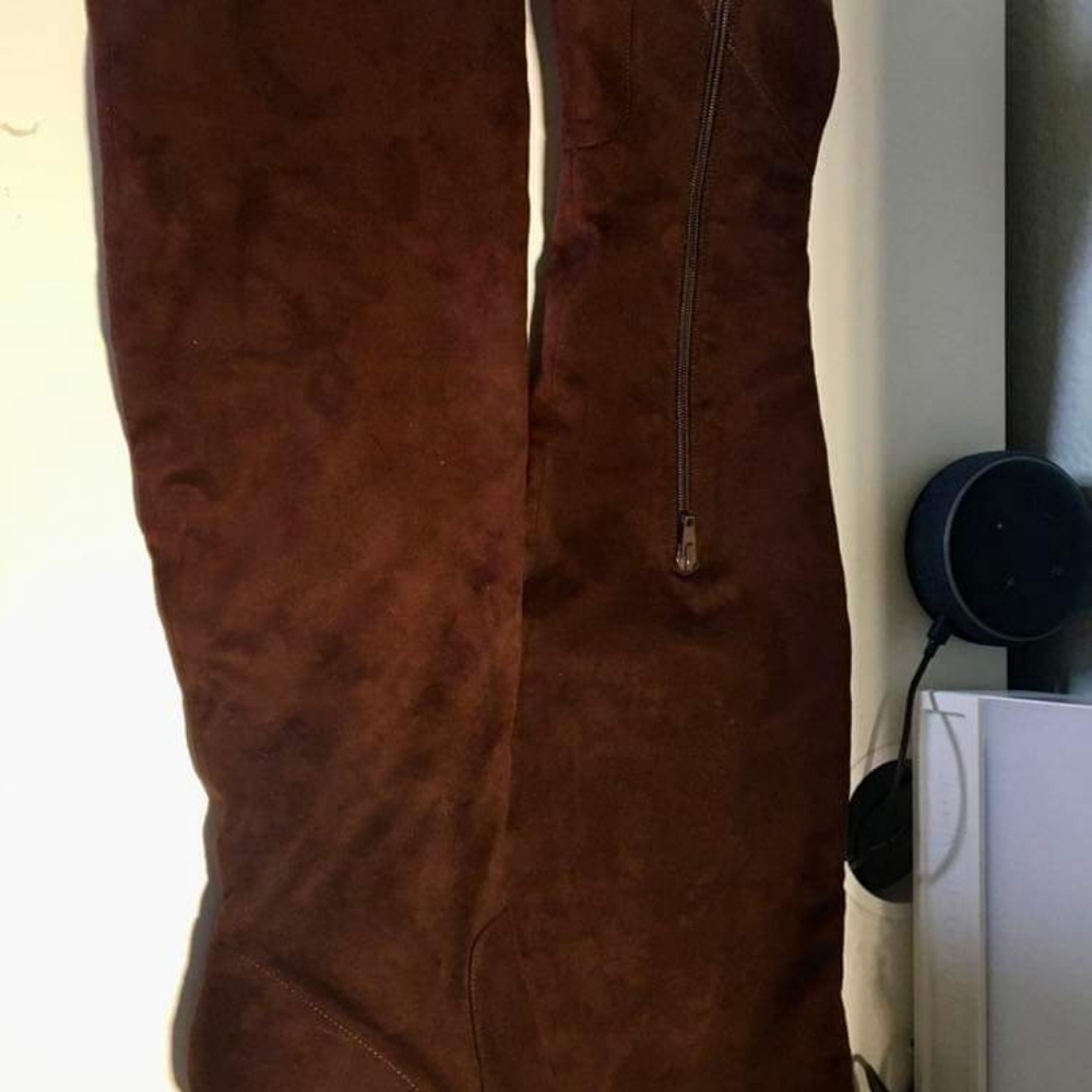 Charlotte Russ Suede Under the knee Heeled Boots